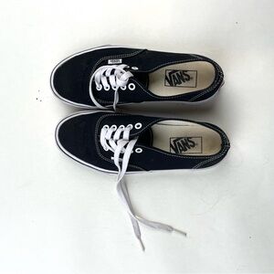 Vans Black and White Canvas Shoes